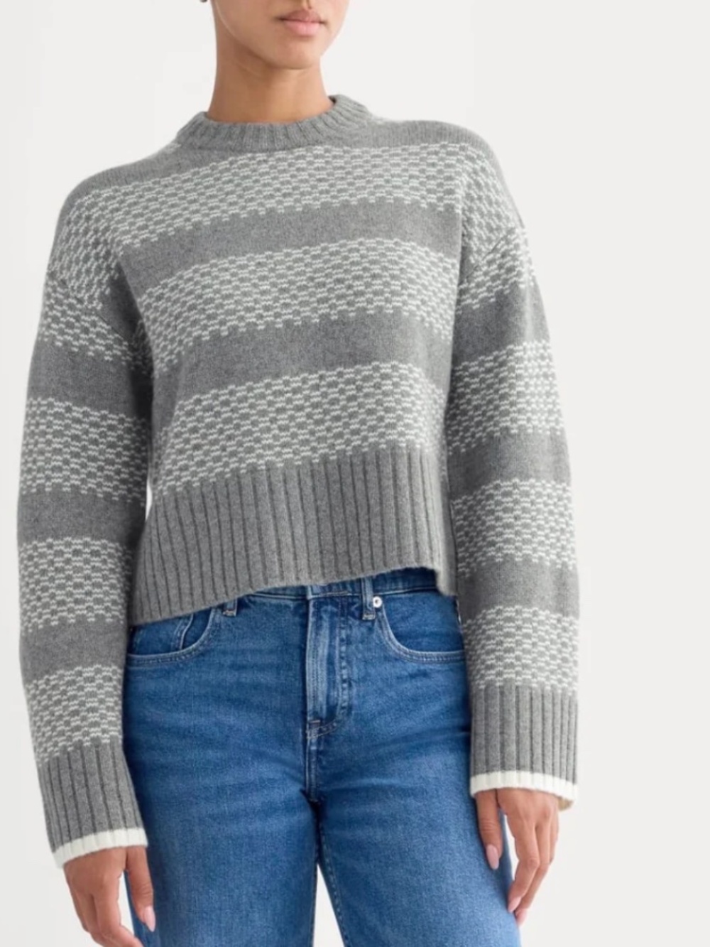 Everlane Nordic Cropped Boxy Crew in Luxe Merino - NWT